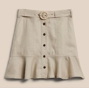 Banana Republic Linen Mini Skirt 8 Belted